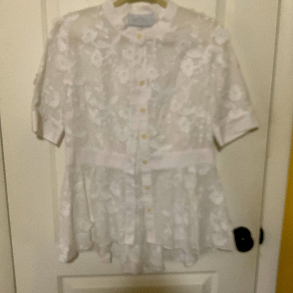 Pearl by Lela Rose embroidered top